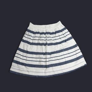 Classic Navy & White Striped A-Line Skirt
